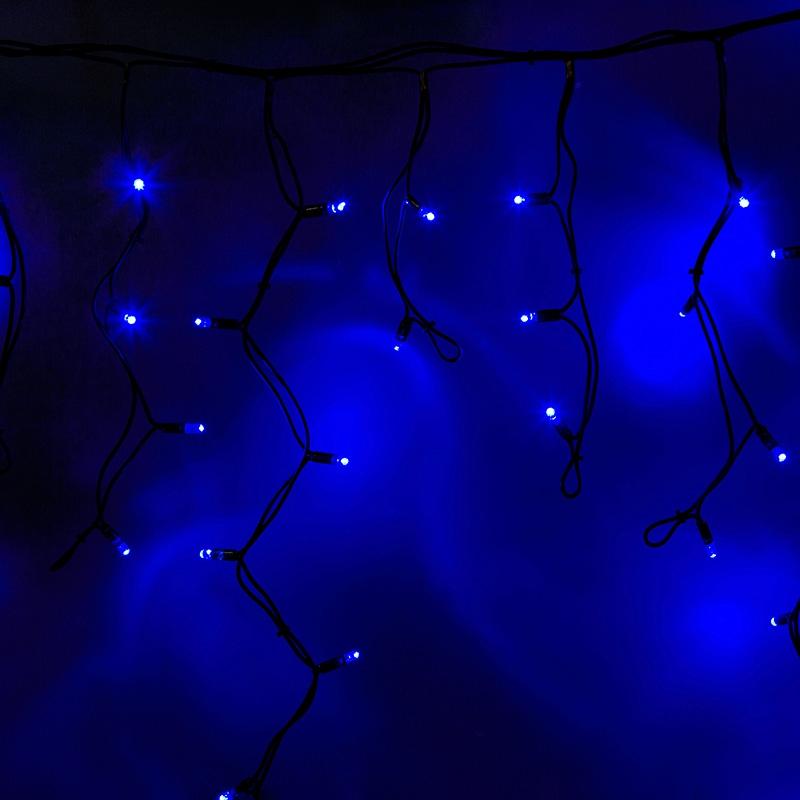 

Garland Neon-night icicle fringe Led 4 0 X 0 6 M Black Wire rubber 230 V Blue Diodes 128 Led 255-223