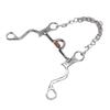 120mm Horse Mouth Snaffle with Chain Stainless Steel Horse Bit for Equestrian Training Equipment