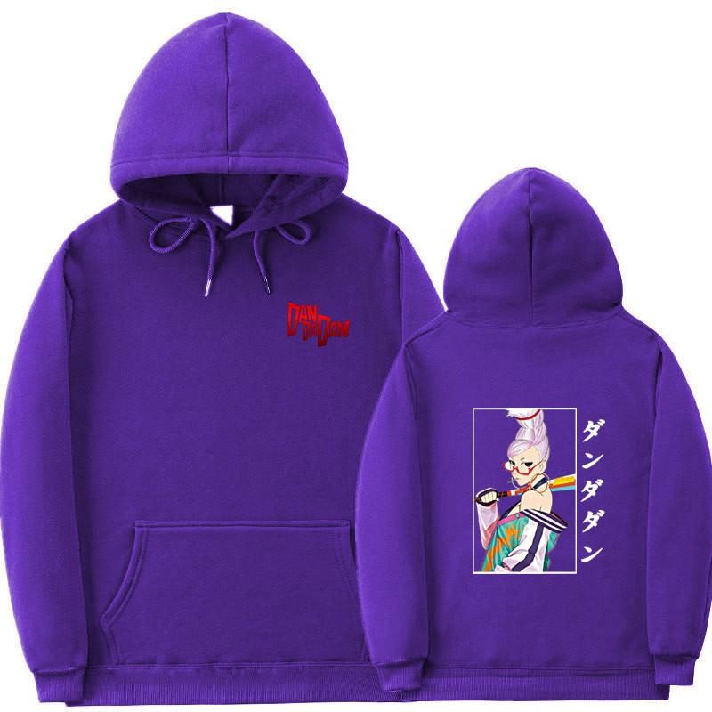 Anime-Inspired Oversized Hoodie With Ribbed Hem Unisex Sweatshirt Fall Casual Wear