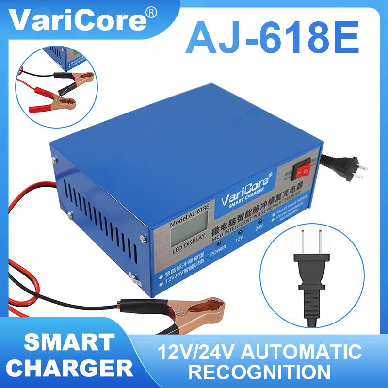 

VariCore 12 В/24 В интеллектуальное автомобильное зарядное устройство с ЖК-дисплеем для ремонта свинцово-кислотных аккумуляторов agm для мотоциклов Rinnsal