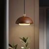 Modern creative LED pendant light Nordic retro bedside wooden light restaurant bar home decoration bedside lighting fixture