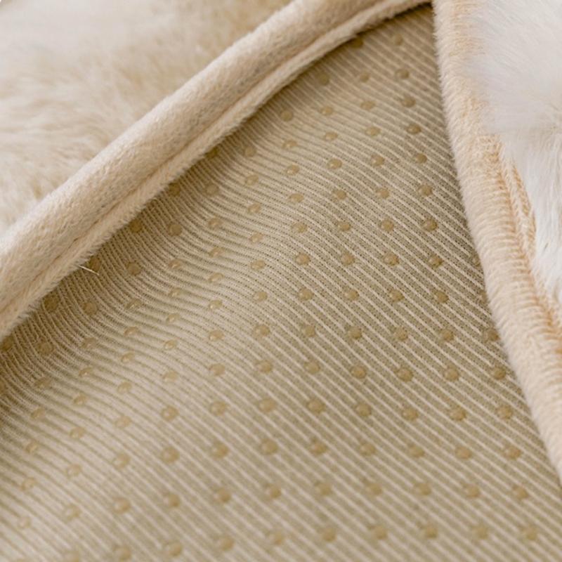 Thicken Imitation Rabbit Fur Plush Sofa Slipcover Curve Hem Non-Slip Soft Sofa Towel Couch Cushion For Living Room