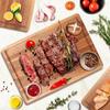 Wood Cutting Boards Wooden Charcuterie Board Double Sided Meat Vegetables Boards Pizza Bread Serving Board Kitchen Accessories