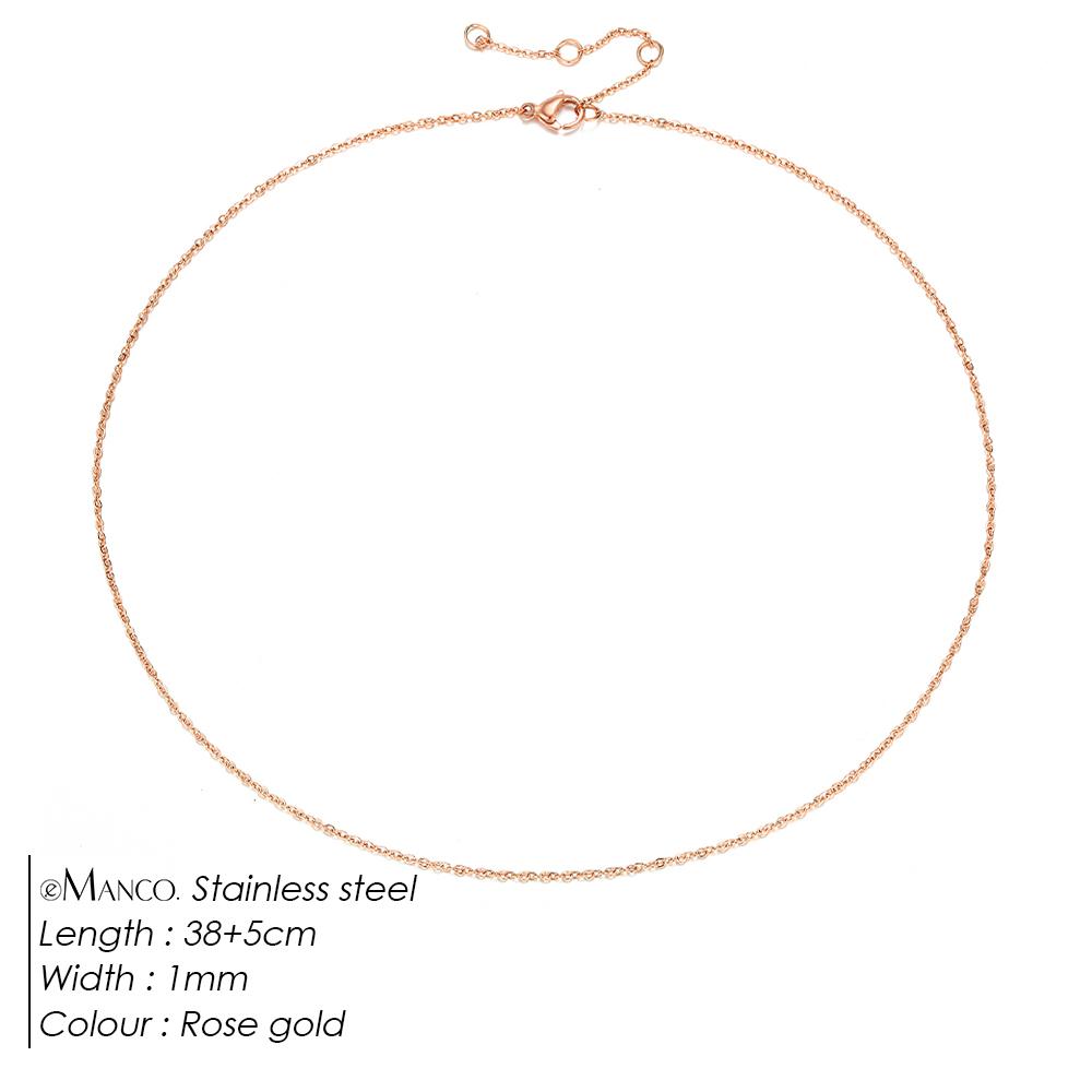 

eManco Тонкая Цепочка Нержавеющая Сталь Золотой Цвет Подвески Короткая Длинная Заявление Женские Ожерелье Подарок Ювелирные Изделия из Нержавеющей Стали