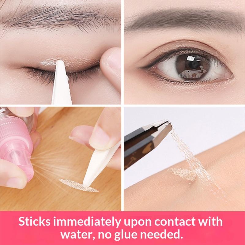 300 Patches Waterproof Invisible Lace Eyelid Sticker S/L Fold Double Eyelid Tape Glue Free Mesh Type Eye Lift Strips Women