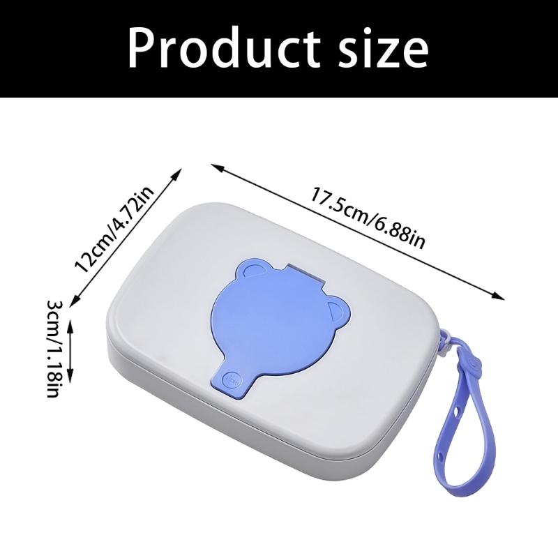 Wipes Case Portable Baby Wipes Dispenser Dustproof Wipe Holder Bear Pattern Wipes Box Baby Wipe Case Keep Wipe Wet
