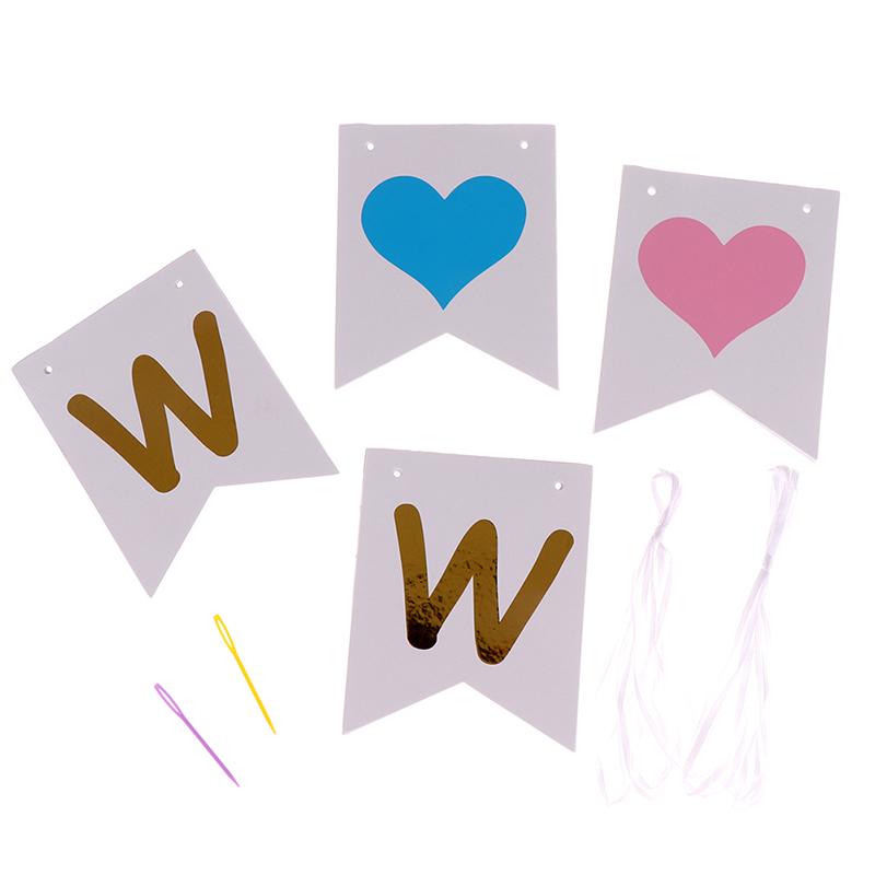 Birthday Decoration Welcome Baby Banners Paper Flags Baby Shower Banners