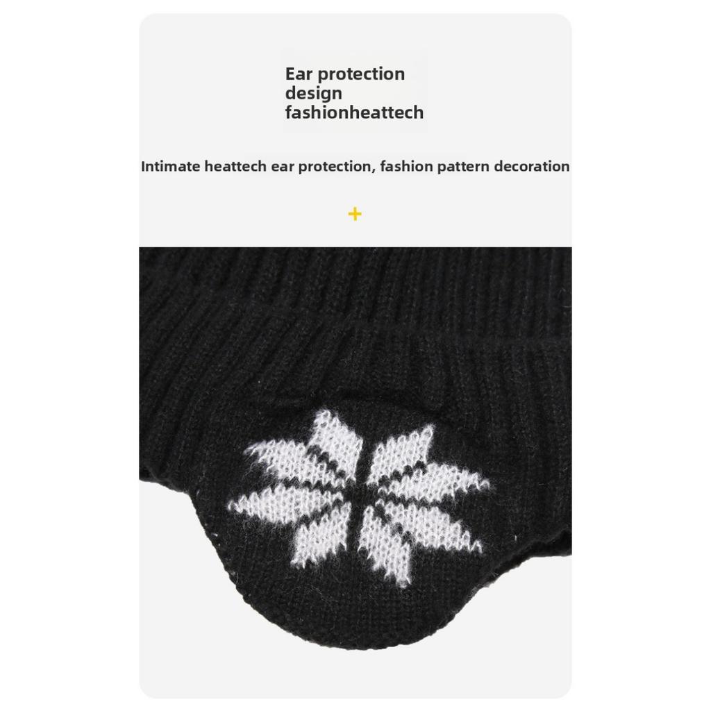 Men's and Women's Universal Fleece Warm Hat -Elastic and Retractable Windproof Ear Muffs,Winter Cycling Outdoor Headgear and Cold Protection Equipment