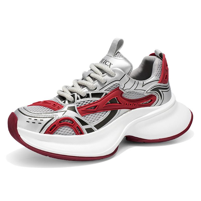 Spring and Autumn New Men's Mesh Breathable Platform Daddy Shoes Student Trend Sports Shoes Teen Casual Men's Shoes