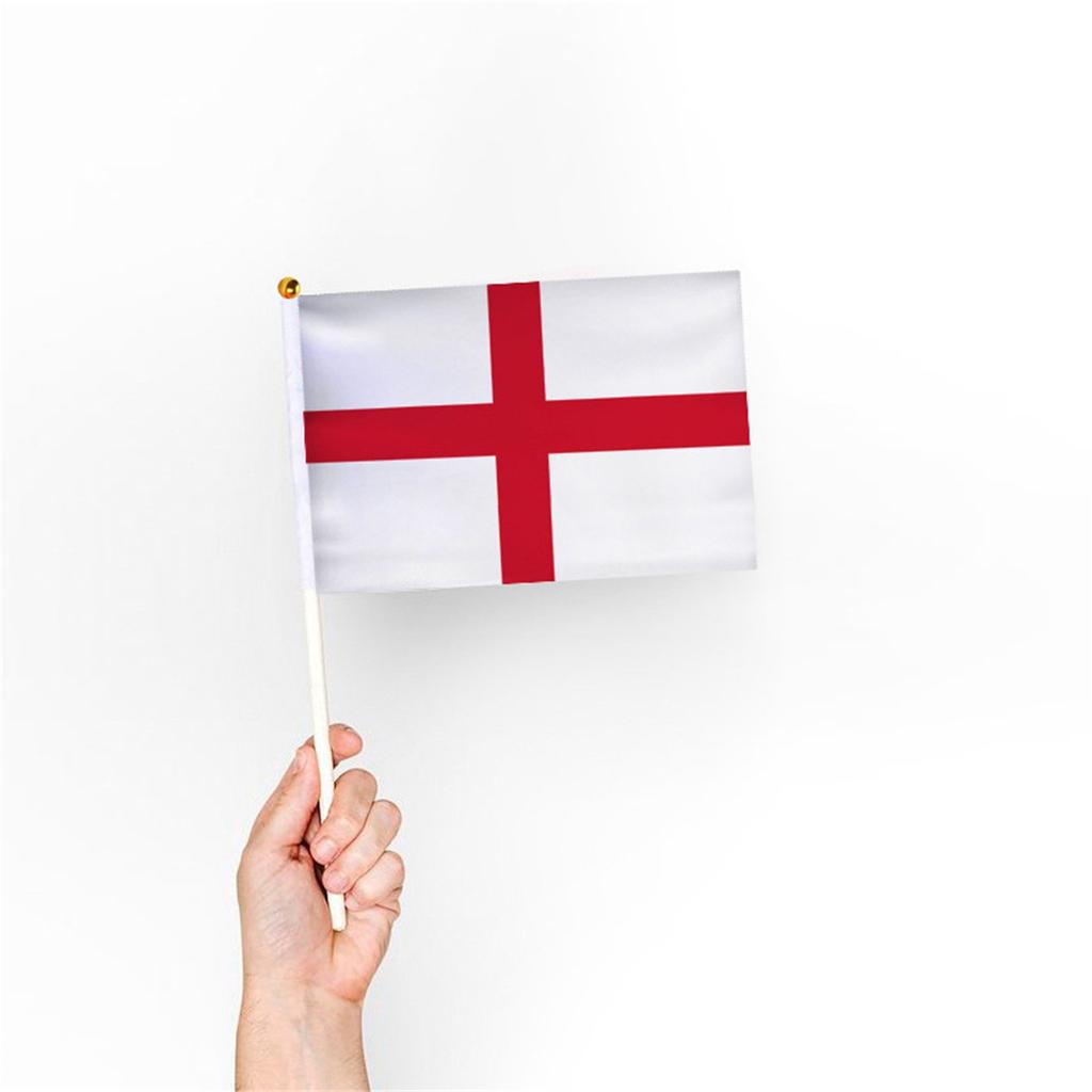 1/5PS Gedruckte handschwenkende Flagge mit doppelseitigem Muster auf dem Fahnenmast Gedruckte Flagge Kleine Halteflagge