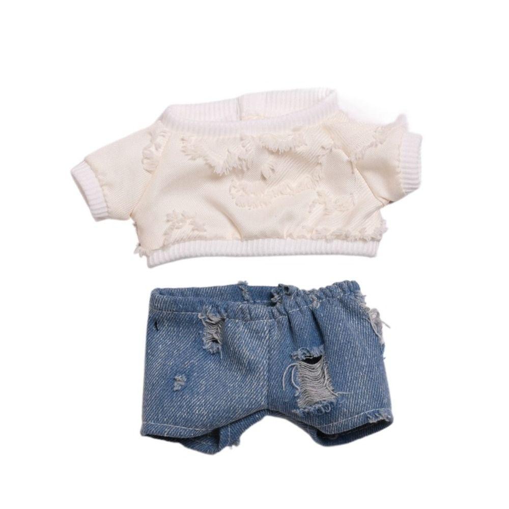 DIY Dolls Clothes Accessories Mini Hoodies Trousers Set  Cotton Stuffed Doll