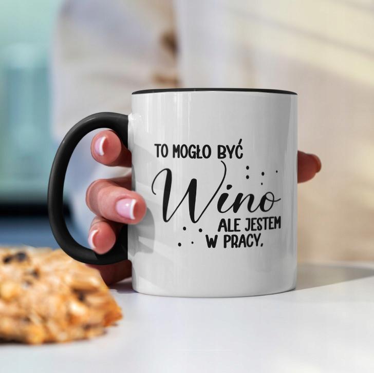 Prezent Dla Kolegi Koleżanki Z Pracy Do Biura Śmieszny Kubek Z Winem Wino