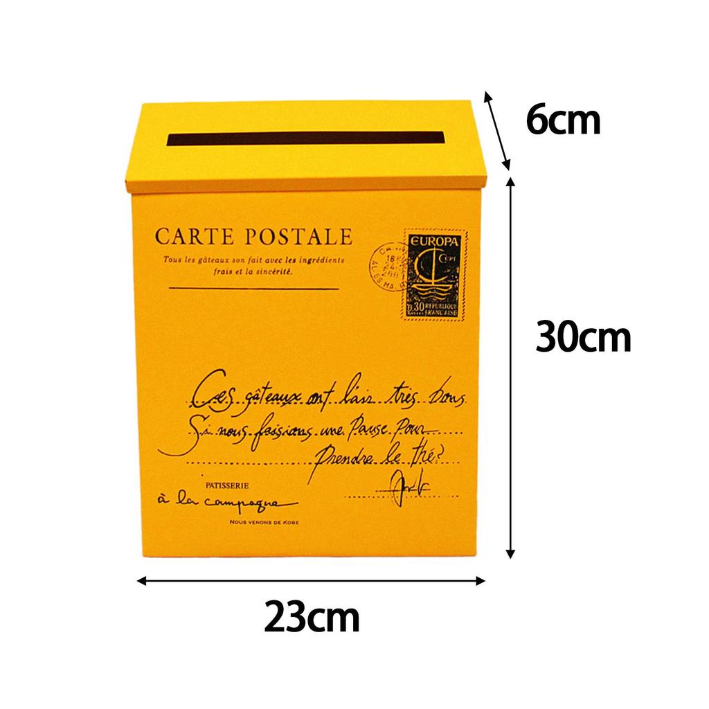 Newspaper Holder Box Drop Box Wall Hanging Mail Box Wall Mounted Mailbox for Home Office