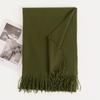 Cashmere Feel Solid Color Women's Imitation Cashmere Scarf 1116 Winter Atmosphere Korean Versatile Medium and Long Shawl Scarf