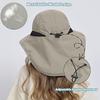 Summer Wide Brim Waterproof and Quick-drying Panama Caps Outdoor Visor Bucket Hats Mesh Breathable Sun Hat with Neck Flap Hiking