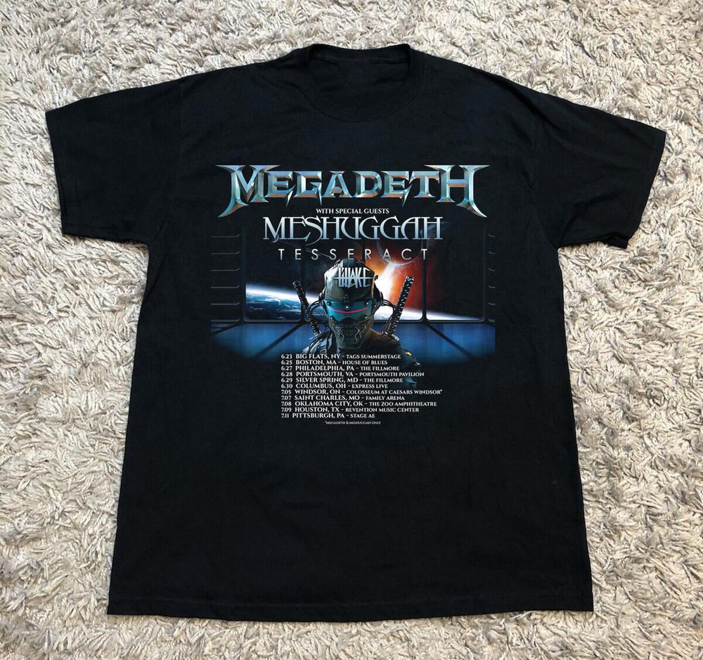 NEW Megadeth and Meshuggah Band Gift Fan Black All Size TShirt KK123 Unisex T-Shirt XXXL
