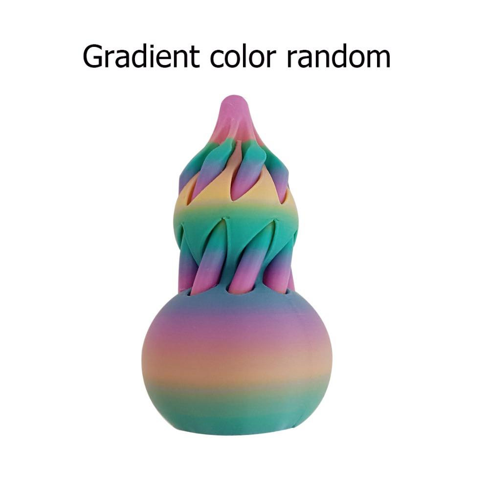 3pcs Classical Rotatable Gourd Toy Mini 3D Printed Spiral Toy Fingertip Gourd Ornament  Desktop