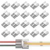 A25F-LED Light Strip Connectors 40Pcs 2Pin Strip To Wires LED Tape Light Connectors,Transparent Solderless No Dark Area 8Mm