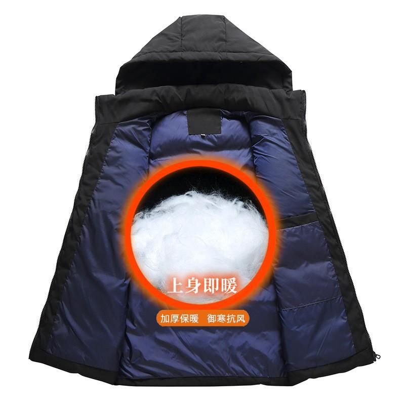 Mens Camo Puffer Vest Thick Winter Casual Stand Collar Zip Up Hooded Sleeveless Jacket