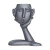 Abstract Face Vase Carved Unique Pen Holder for Living Room, Hallway, Office Nordic