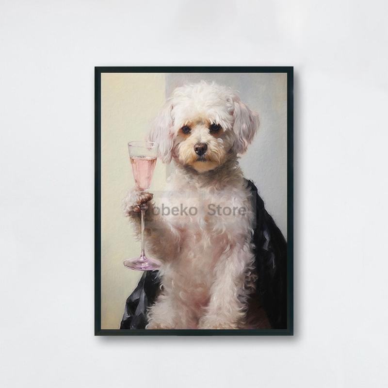 Vintage Animal Cocktail Poster Trendy Antique Prints Canvas Painting Funny Kitchen Wall Art Home Room Retro Bar Cart Decoration