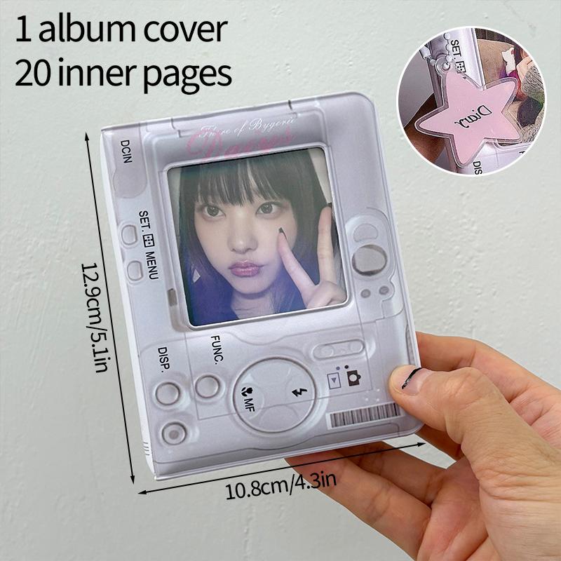 Camera Shape Photocard Holder Kawaii Binder Photocards Kpop Photo Album Card Clollecting Book Students' Supplies