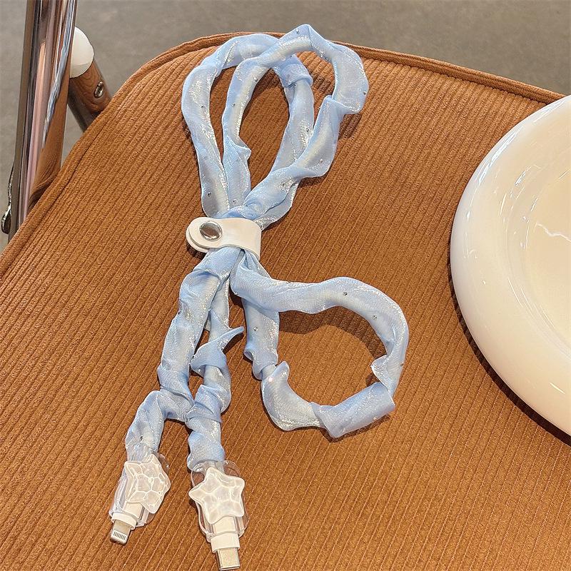 Seashell Blue-Anti-Break Charger Case for iPhone 16 with Fast Charging Head and Data Cable