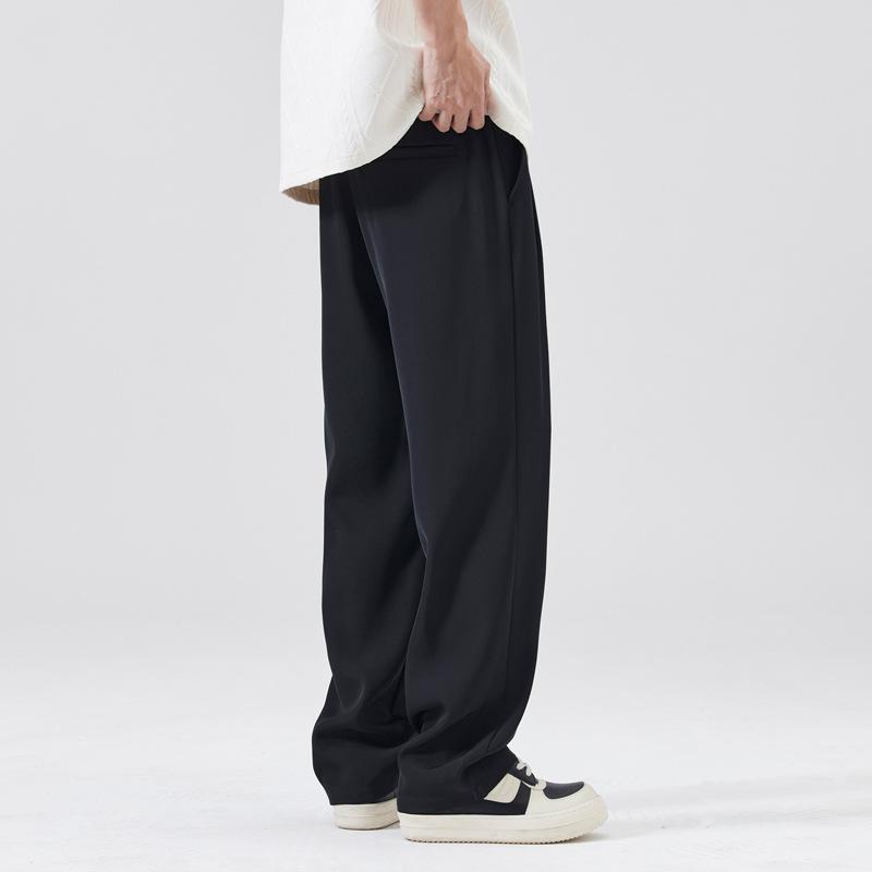 High-end Trousers Men's New Spring and Autumn Casual Pants Lazy Wind Simple Drape Wide Leg Straight Pants