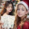 Christmas Makeup White Snowflake Christmas Tree Stickers Rhinestone Eyes Face Temporary Tattoo Self Adhesive Patch Festival Stag