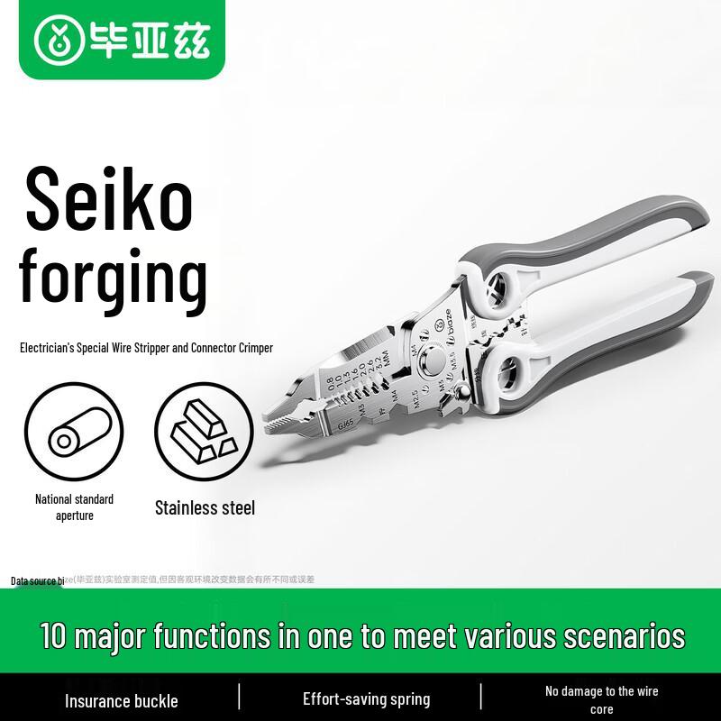 BIAZE 10-in-1 Multi-function Wire Stripper & Crimper