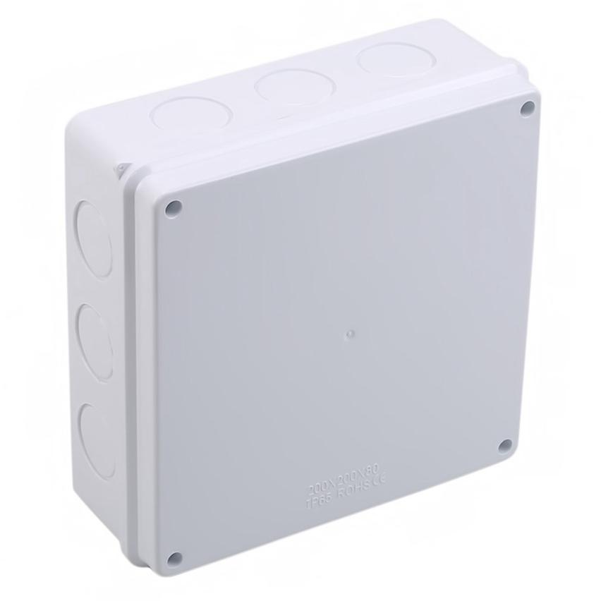 Boîte de jonction étanche ABS Blanche Extérieure 1 Pièce Boîte Universelle Scellée pour Projet Électrique