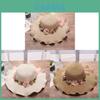 Korean Style Large Brim Sun Hat With Handwoven Design For Beach Outdoor Use