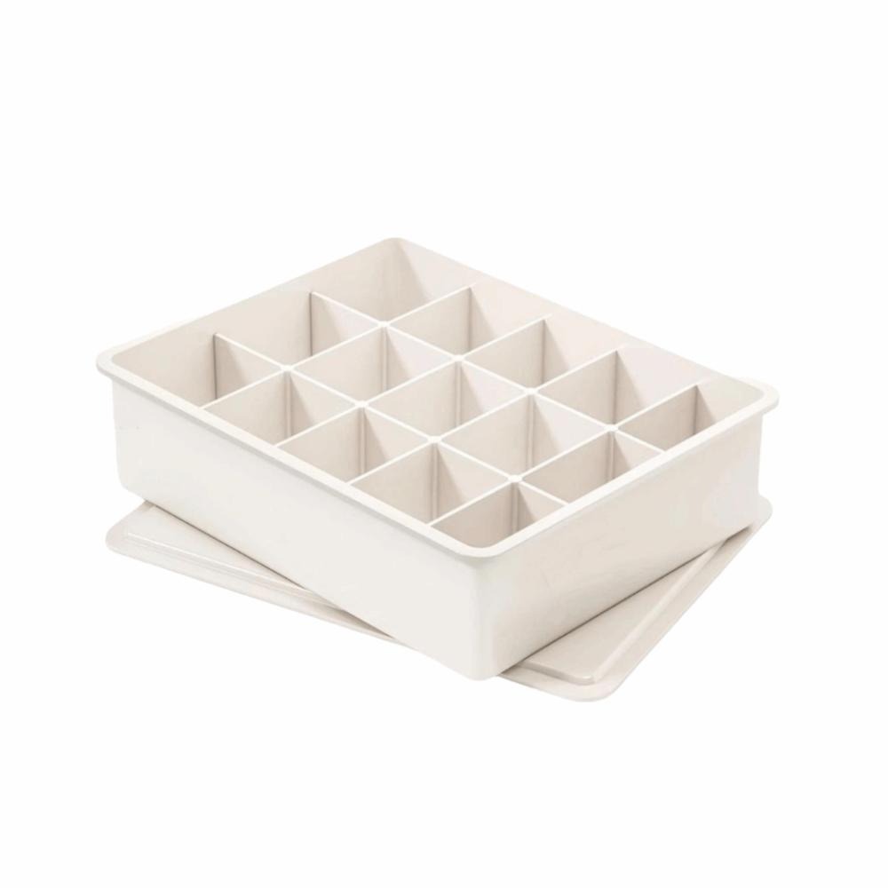 Stable Stacking Bra Drawer Organizer With Cover Socks Storage Box Compartment Organizer For Socks