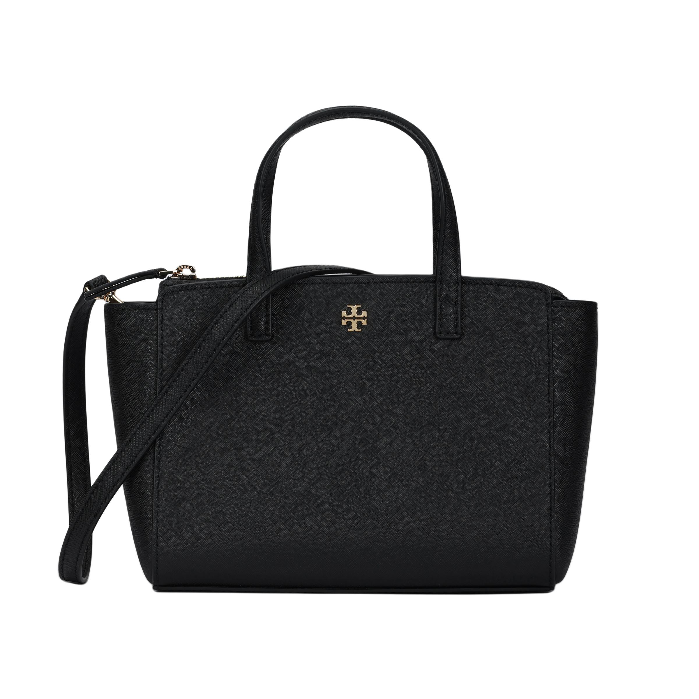 

Tory Burch Blake Lady Di Elegant Litchi Grain Tote Bag Shopping Bag Shoulder Crossbody Leather Handbag Small Women tote Black 166228-001 Basic Set (Bag+Dust Bag)