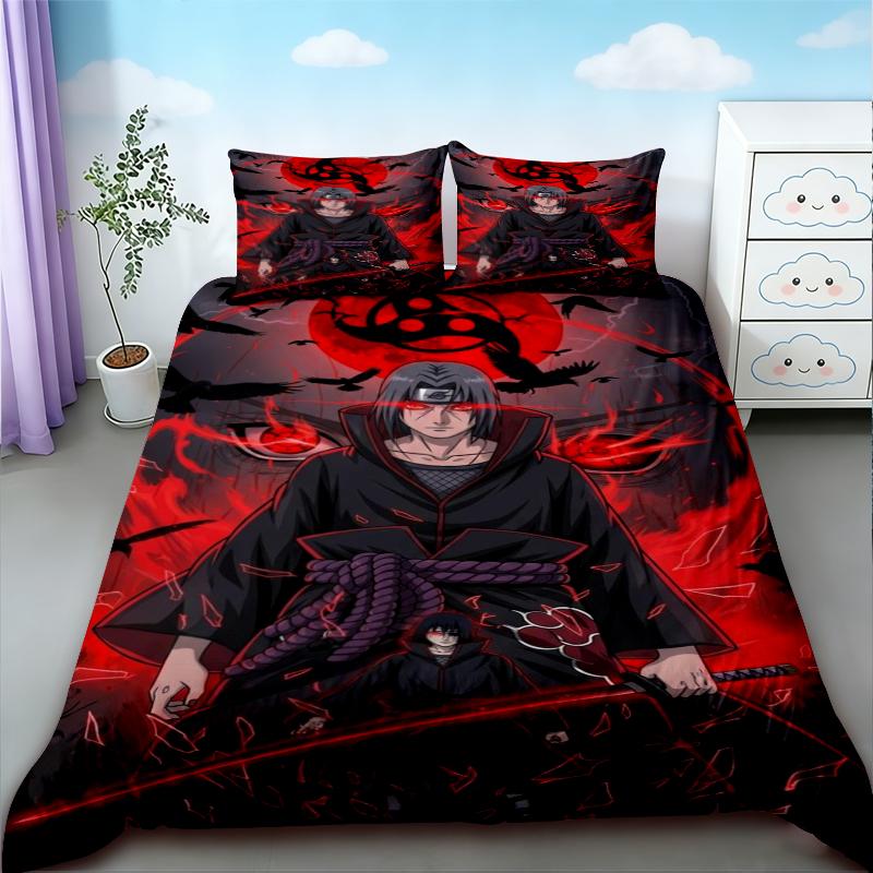 Boys Naruto Duvet Cover Anime Cartoon Bedding Set Comforter Cover Twin Full Single Size Teens Bedroom Dormitory Home Gifts
