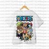 Camiseta Estampada de Anime Japonés One Piece para Hombre Roronoa Zoro Niño Infantil Harajuku Manga Corta Niños Camiseta de Luffy Ropa