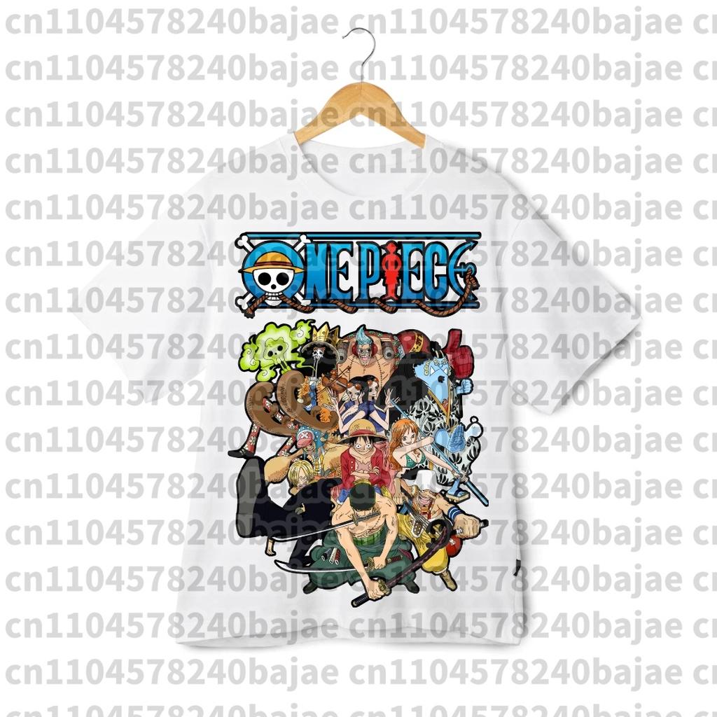 Camiseta Estampada de Anime Japonés One Piece para Hombre Roronoa Zoro Niño Infantil Harajuku Manga Corta Niños Camiseta de Luffy Ropa