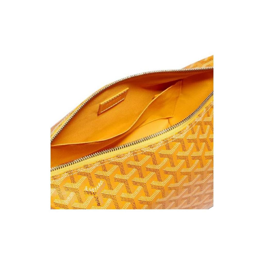 Goyard Monogram Zip Travel Toiletry Bag Unisex Travel Bag Yellow BOEING025TY-08CL08P