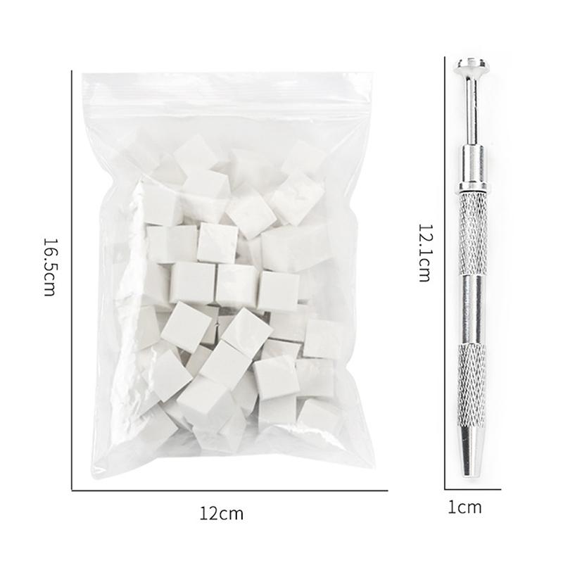 New Mini Nail Art Tofu Block Patting Cotton Non-Stick Hand Multi-Faceted Sponge Nail Tool
