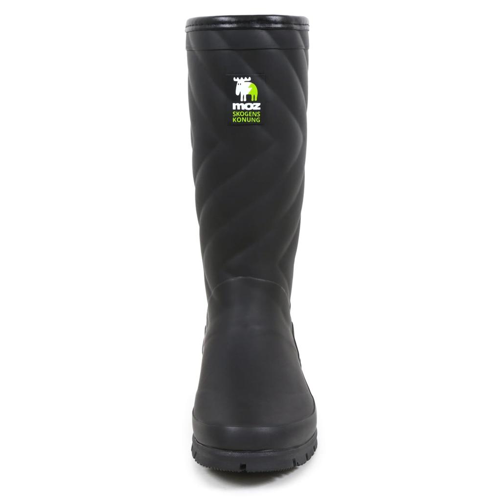 Akiriko MOZ Damen Stepp-Präge-Regenstiefel, Lange Schaftlänge, Wasserdicht, Rutschfeste Sohle, Urethanfutter, Gummistiefel, Schwarz, Größe L