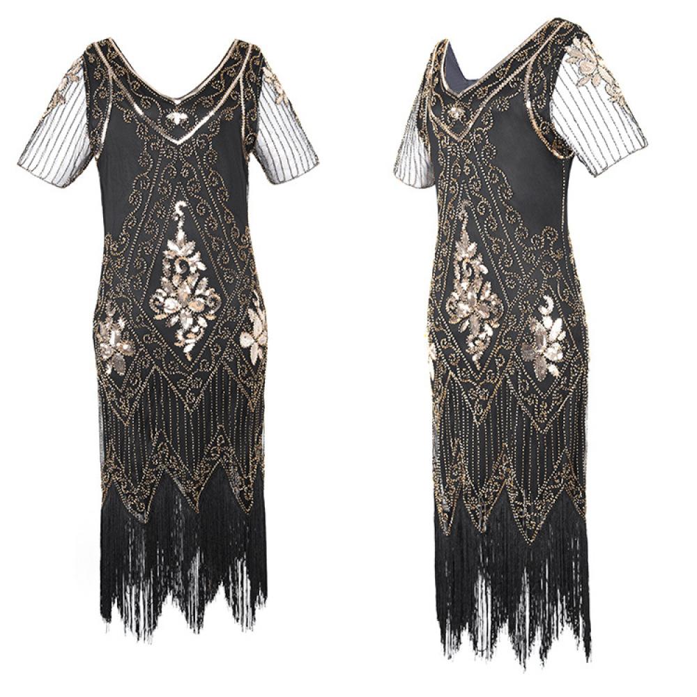Glitter Dress Performance Dress 1920S Retro Glitter Dress
