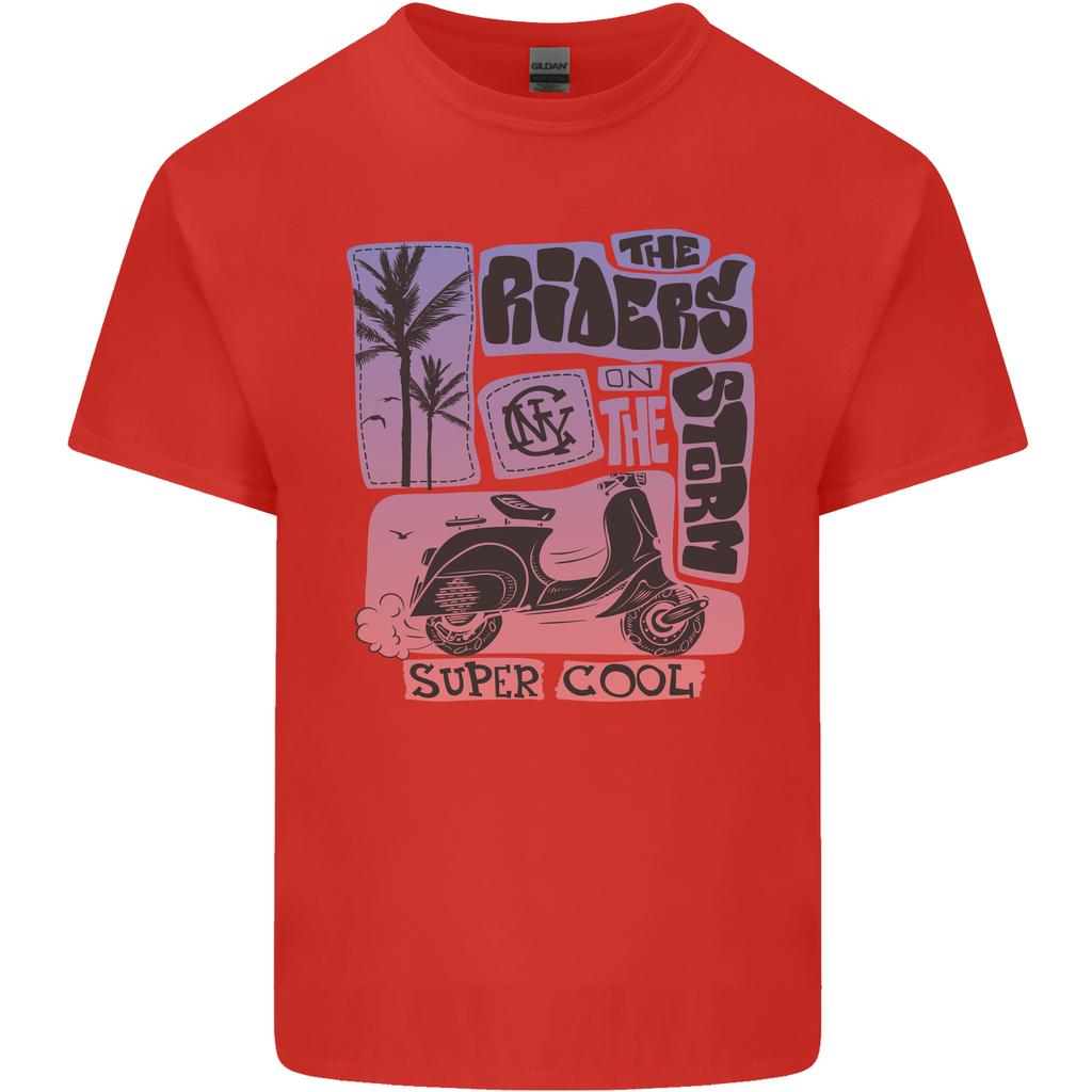 Scooter the Riders on the Storm Motorbike Unisexs Light Cotton TShirt