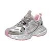 Thick-soled heightening dad shoes women's 2025 new popular silver women's shoes lightweight women's shoes sports and leisure shoes