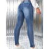 Neue Damen High Waist Stretch Skinny Jeans, Po-Hebende Knöchellange Jeans mit Slim Fit für Lässige Tägliche Mode
