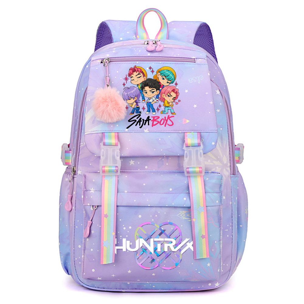 Anime K-Pop Lovci démonů Potištěný Velkokapacitní Vodotěsný Batoh Teenger Studentská Dívka Chlapec Školní taška Taška na knihy Dámská Vodotěsná Cestovní taška Ruksak