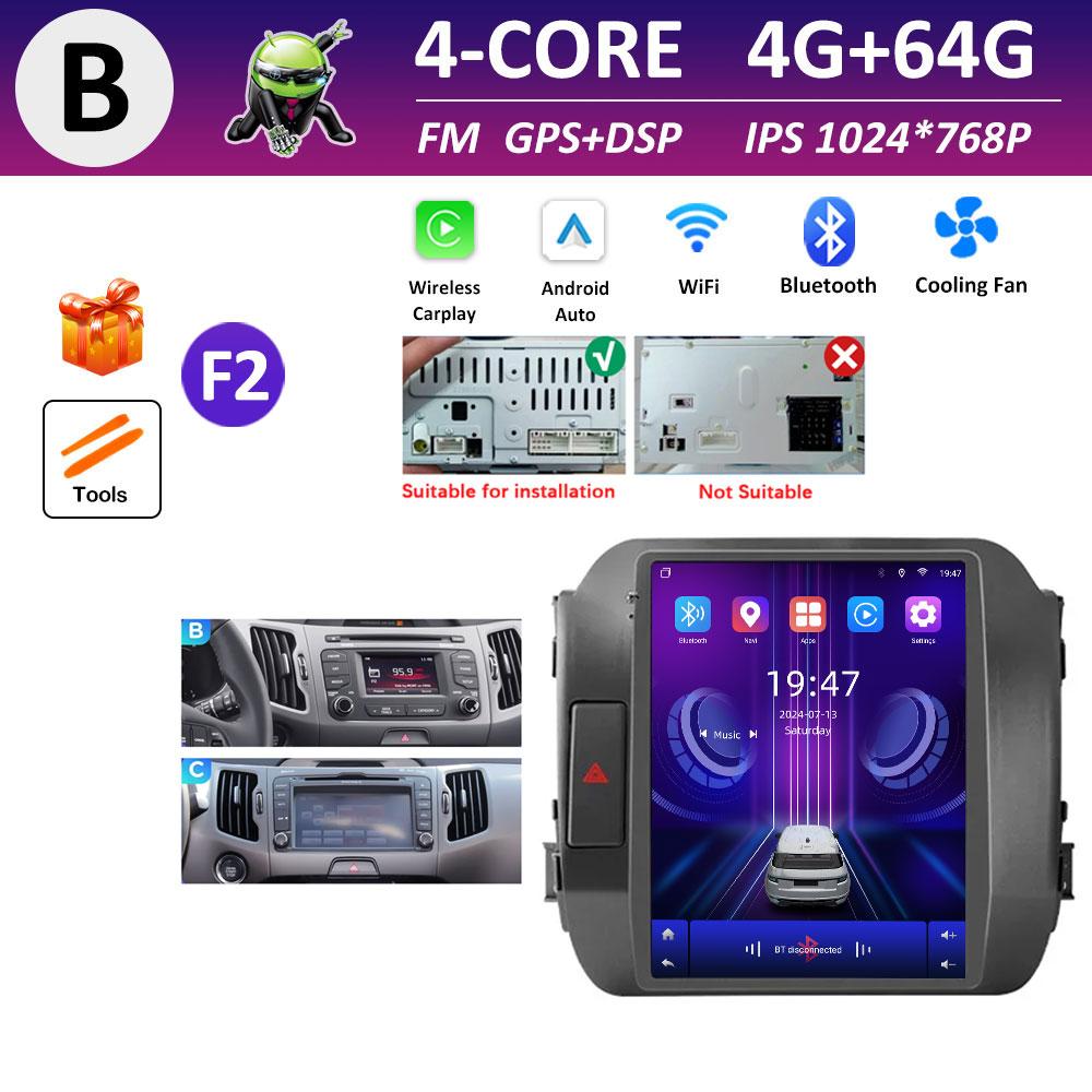 Car Multimedia Video Audio Player for KIA Sportage 3 SL 2010 2011 2012 2013 - 2016 Wireless Carplay WIFI DSP Stereo Bluetooth 4G
