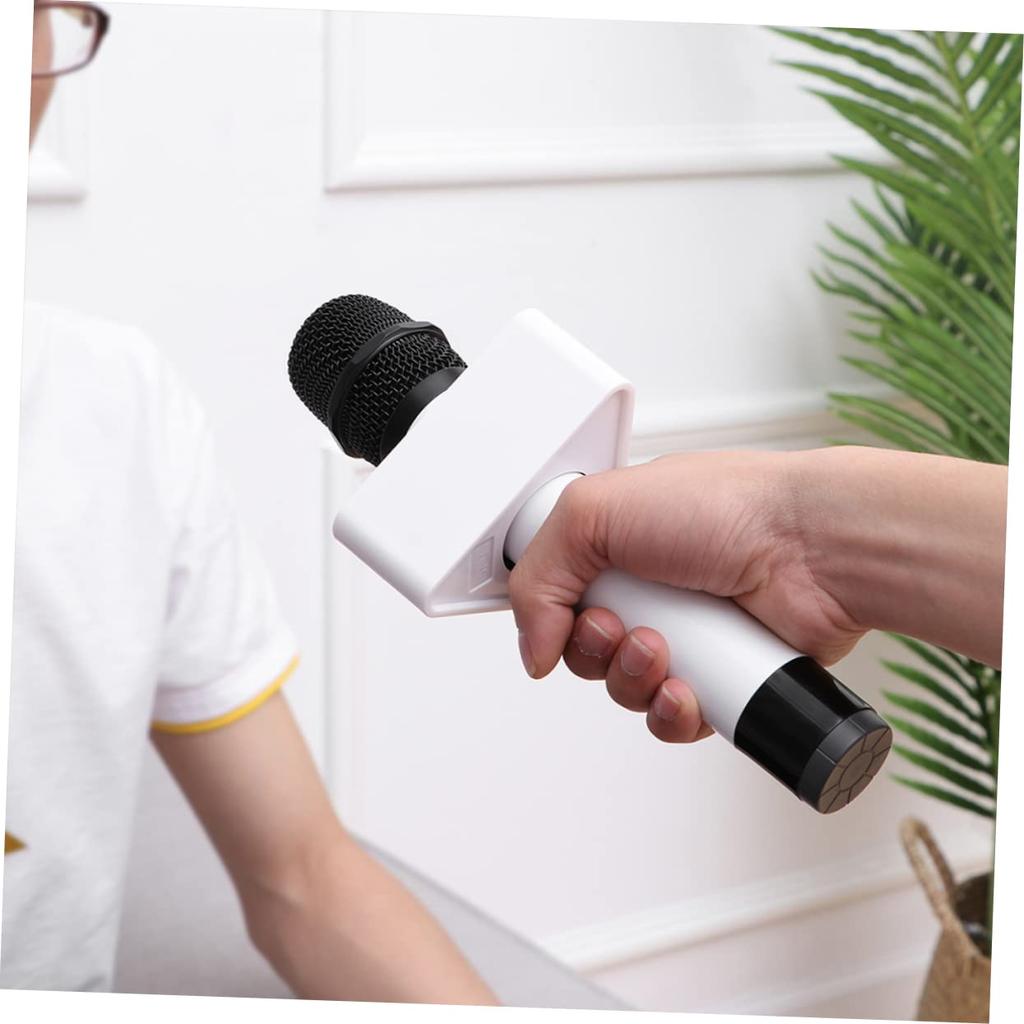 Set Steag Microfon Triunghiular Alasum 6 Piese, Alb, pentru Interviuri, Microfoane, Publicitate, Știri, Instalare Simplă, Stație Lavalier