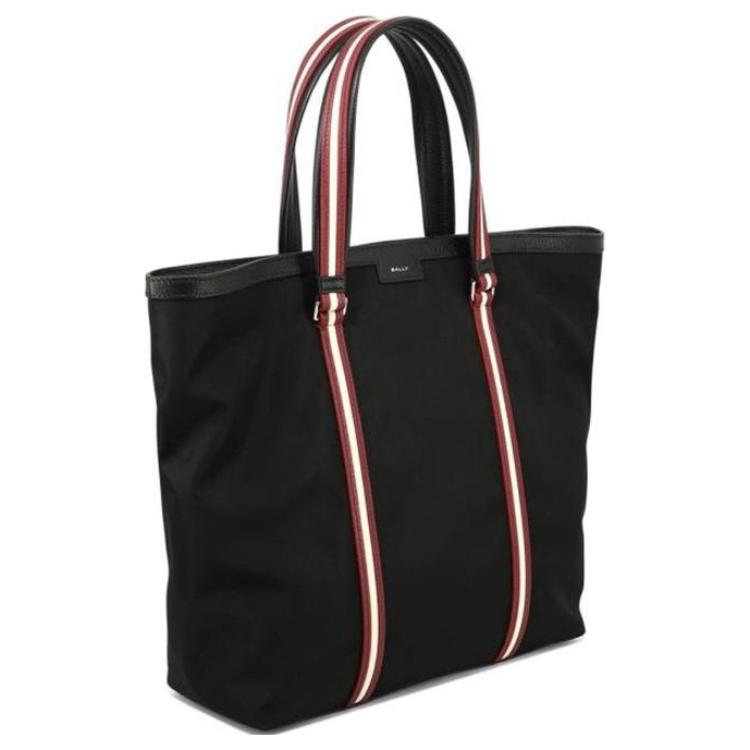 Bally Fashionable Minimalist Trendy Versatile Nylon Tote Bag Men bags Black MAE02WNY220U901P