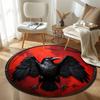 Boho Round Moon Multicolor Rug Mat, Non-Slip Floor Mat for Entryway