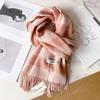 111 pure scarves for men and women, winter Japanese warm versatile plaid birthday gift plaid couple scarf
